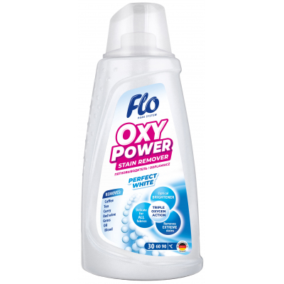 Засіб для видалення плям Flo Oxy Power White для білих тканин 1.5 л (5900948237696)