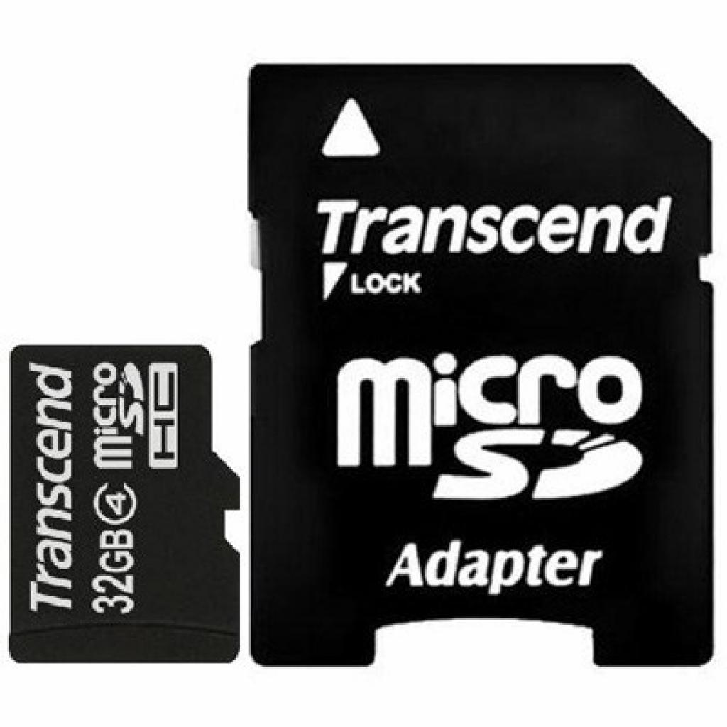 Карта пам'яті Transcend 32Gb microSDHC class 4 (TS32GUSDHC4)