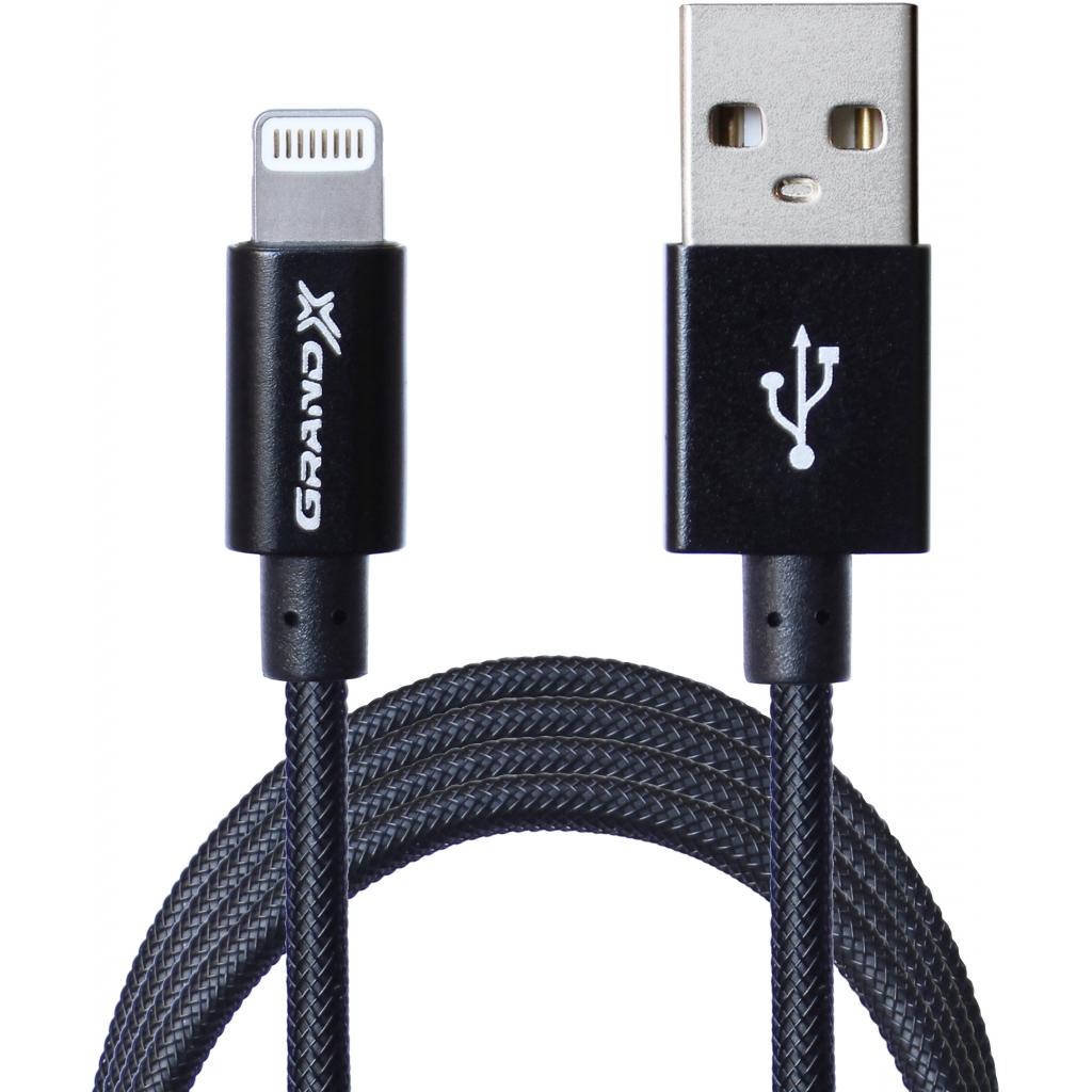 Дата кабель USB 2.0 AM to Lightning 1.2m MFI Grand-X (FL01NB)