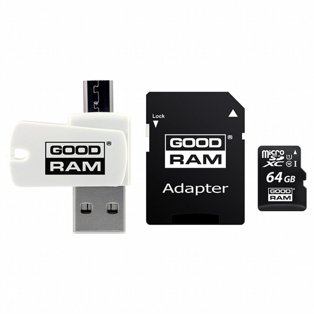 Карта пам'яті Goodram 64GB microSDXC class 10 UHS-I (M1A4-0640R12)