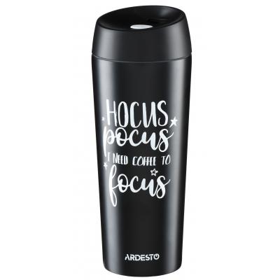 Термокружка Ardesto Coffee Time Hocus 450 мл Black (AR2645DMB)