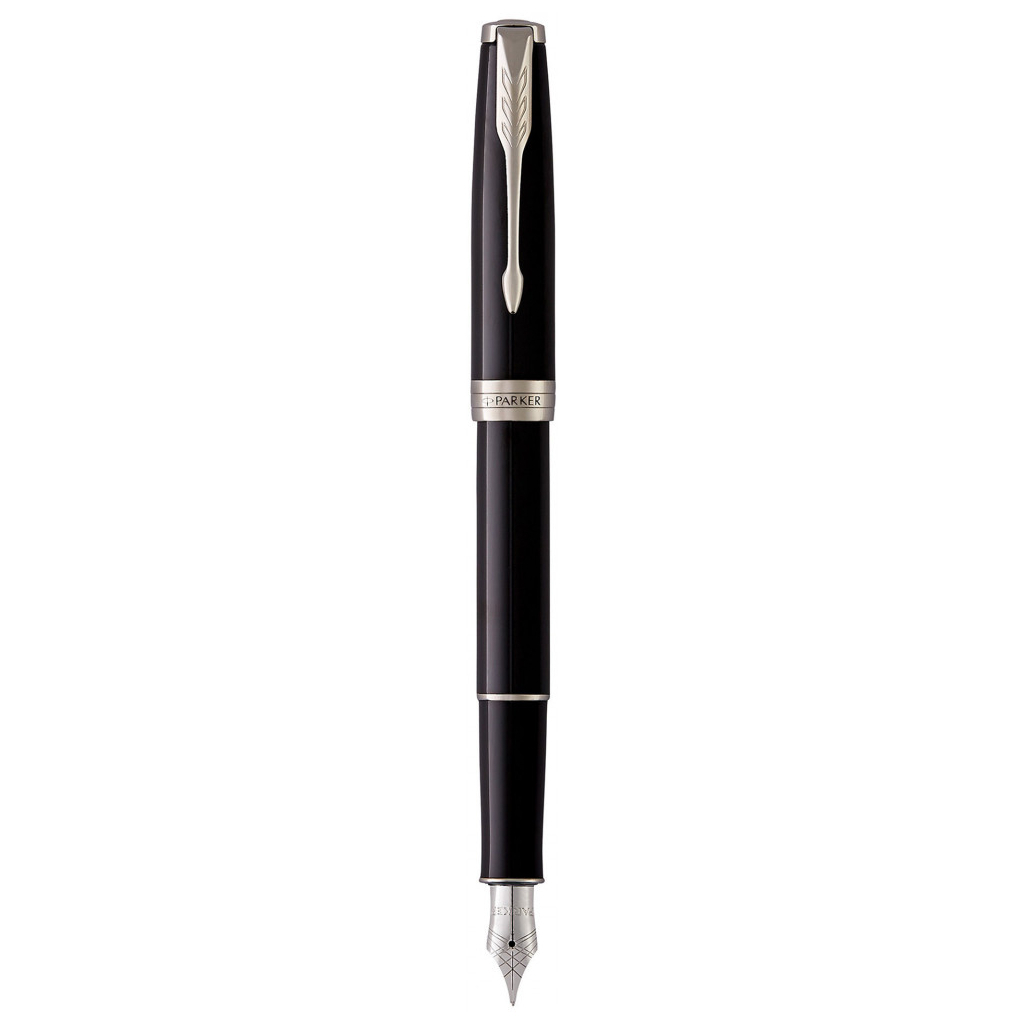 Ручка пір'яна Parker SONNET 17 Black Lacquer CT  FP F (86 115)