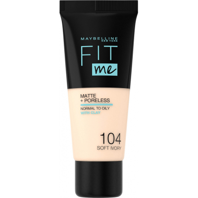 Тональний крем Maybelline New York Fit Me Matte + Poreless 104 - Soft Ivory 30 мл (3600531369408)