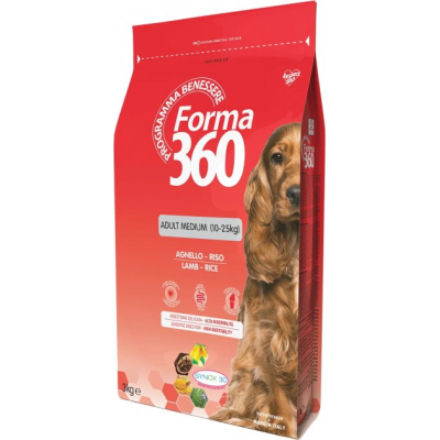 Сухий корм для собак Forma 360 Dog Adult Medium з ягнятиною та рисом 3 кг (8014556126949)