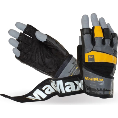 Рукавички для фітнесу MadMax MFG-880 Signature Black/Grey/Yellow M (MFG-880_M)