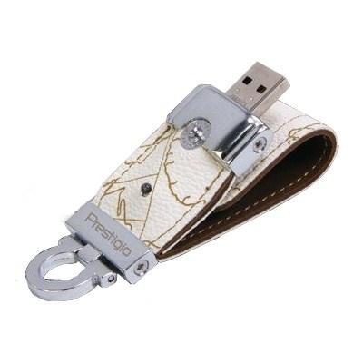 USB флеш накопичувач Prestigio 16Gb Leather Flash White (PLDF16MPWHA)