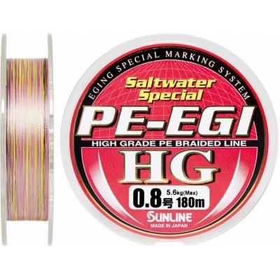 Шнур Sunline PE EGI HG 180м #0.8/0.148мм 5.6кг/12LB (1658.01.72)