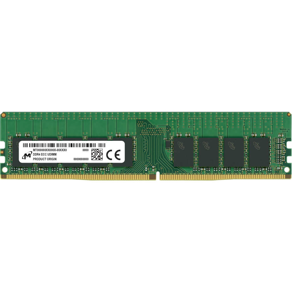 Модуль пам'яті для сервера DDR4 32GB ECC UDIMM 3200MHz 2Rx8 1.2V CL22 Micron (MTA18ASF4G72AZ-3G2B1)