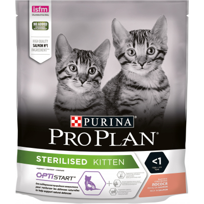 Сухий корм для кішок Purina Pro Plan Sterilised для стерилізованих кошенят з лососем 400 г (7613037683776)