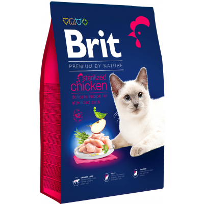 Сухий корм для кішок Brit Premium by Nature Cat Sterilised 8 кг (8595602553235)