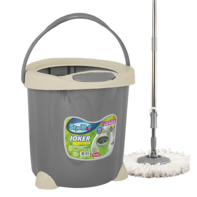 Комплект для прибирання Planet Household Spin Mop Joker сірий 15 л (6844)