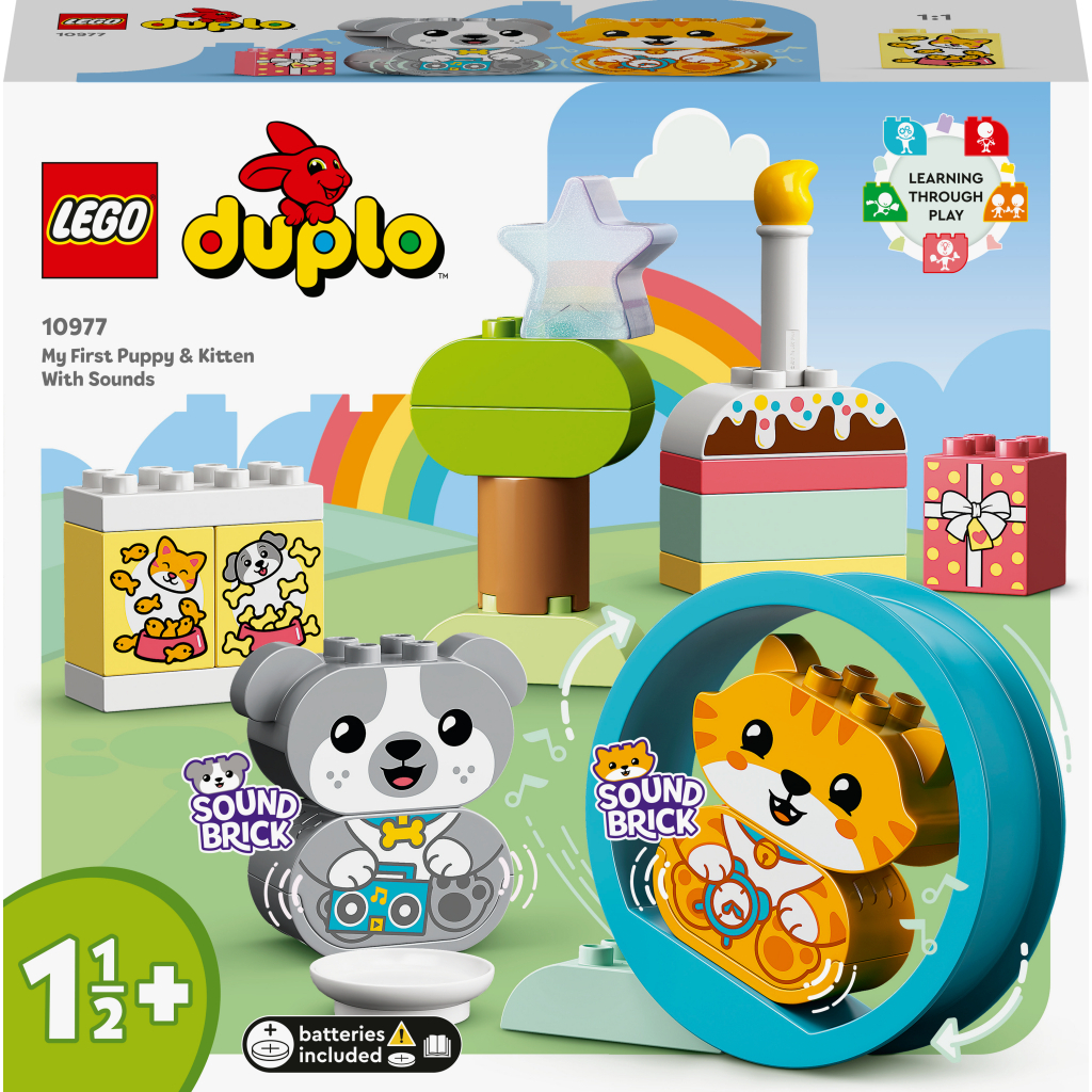 Конструктор LEGO DUPLO My First Моє перше цуценя та кошеня зі звуками 22 деталей (10977)