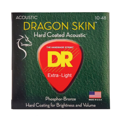 Струни для гітари DR Strings DRAGON SKIN Acoustic - Extra Light (10-48) (DSA-10)