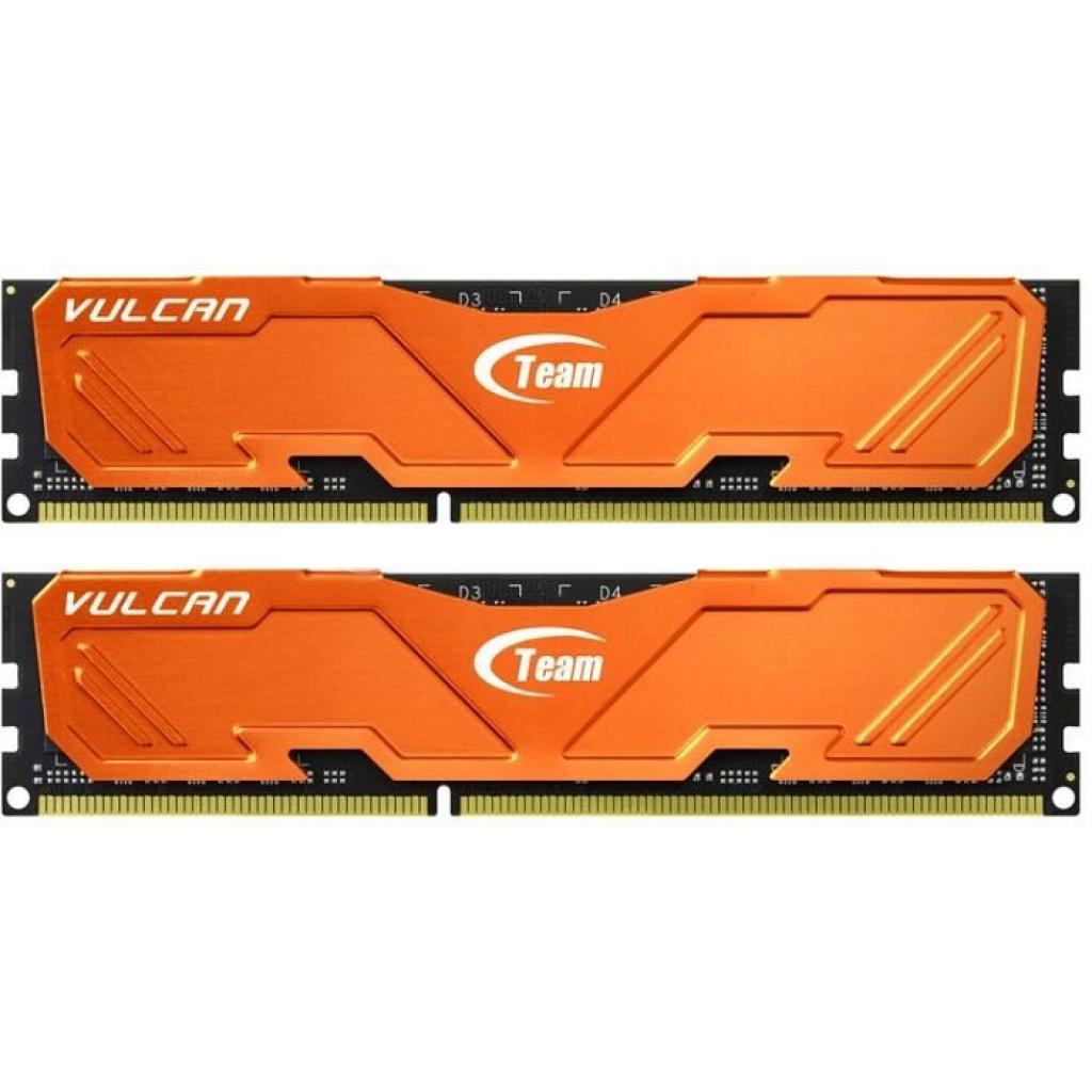 Модуль пам'яті для комп'ютера DDR3 8GB (2x4GB) 1600 MHz Xtreem Vulcan Orange Team (TLAED38G1600HC9DC01)