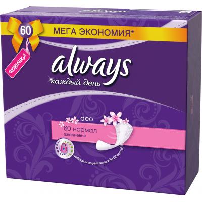 Щоденні прокладки Always Every day Normal Deo 60 шт (4015400586272)