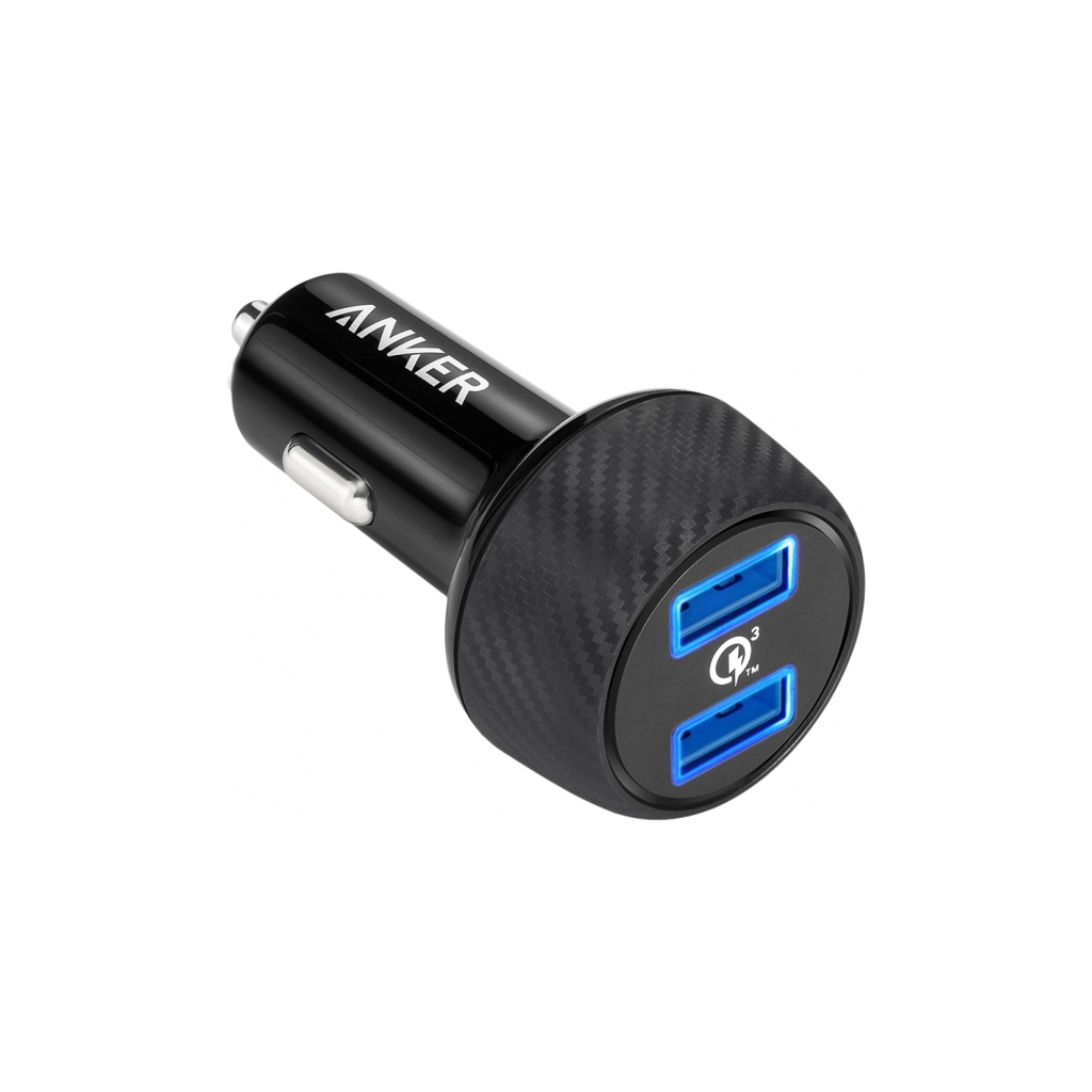 Зарядний пристрій Anker PowerDrive - 2 Quick Charge 3.0 Ports V3 (Black) (A2228H11)