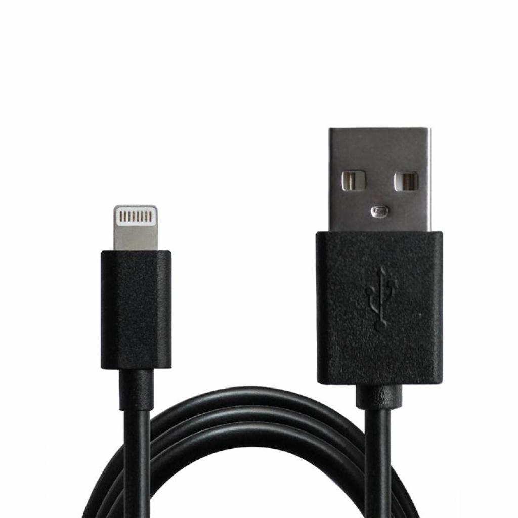 Дата кабель USB 2.0 AM to Lightning 1.0m Black Grand-X (PL01BC)