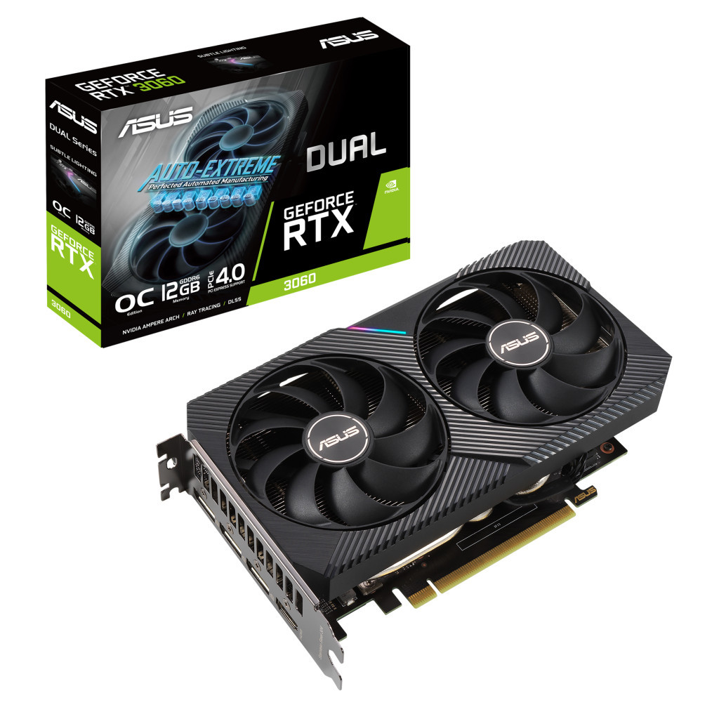 Відеокарта ASUS GeForce RTX3060 12Gb DUAL OC (DUAL-RTX3060-O12G)