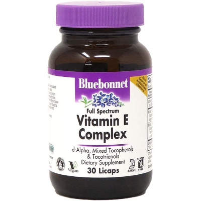 Вітамін Bluebonnet Nutrition Комплекс Вітаміну E, Vitamin E Complex, 30 капсул (BLB0600)