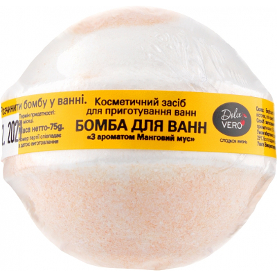 Бомбочка для ванни Dolce Vero Манговий мус 75 г (4820091144133)