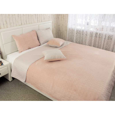 Покривало Руно двостороннє VeLour Мигдальне 150х220 см (360.55_Almond)