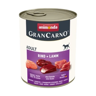 Консерви для собак Animonda GranCarno Adult Beef + Lamb 800 г (4017721727426)