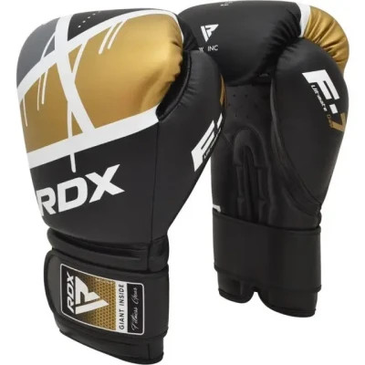 Боксерські рукавички RDX F7 Ego Black Golden 10 унцій (BGR-F7BGL-10oz)