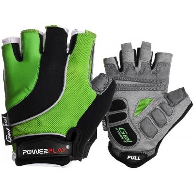 Велорукавиці PowerPlay 5037 Black/Green M (5037_M_Green)