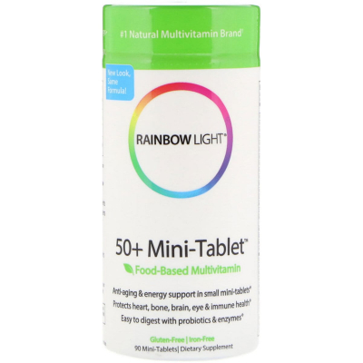 Мультивітамін Rainbow Light 50+ Харчові Мультівітаміни для дорослих, Food-Based Multivit (RLT-11342)