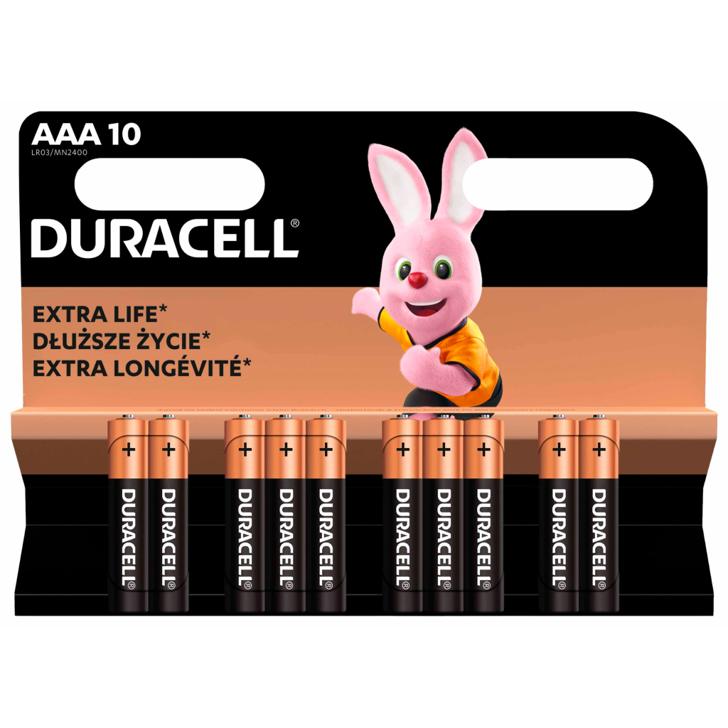 Батарейка Duracell AAA MN2400 LR03 * 10 (5002509/5006462)