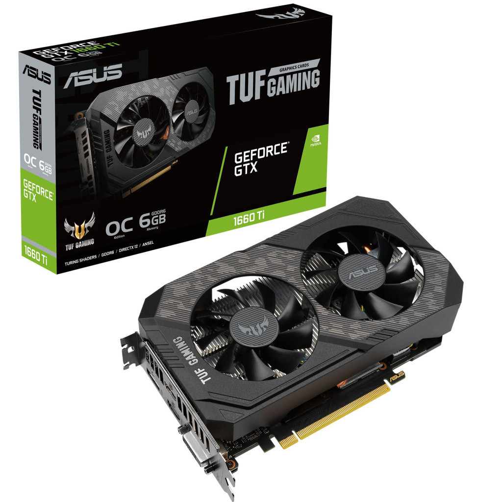 Відеокарта ASUS GeForce GTX1660 Ti 6144Mb TUF OC EVO GAMING (TUF-GTX1660TI-O6G-EVO-GAMING)