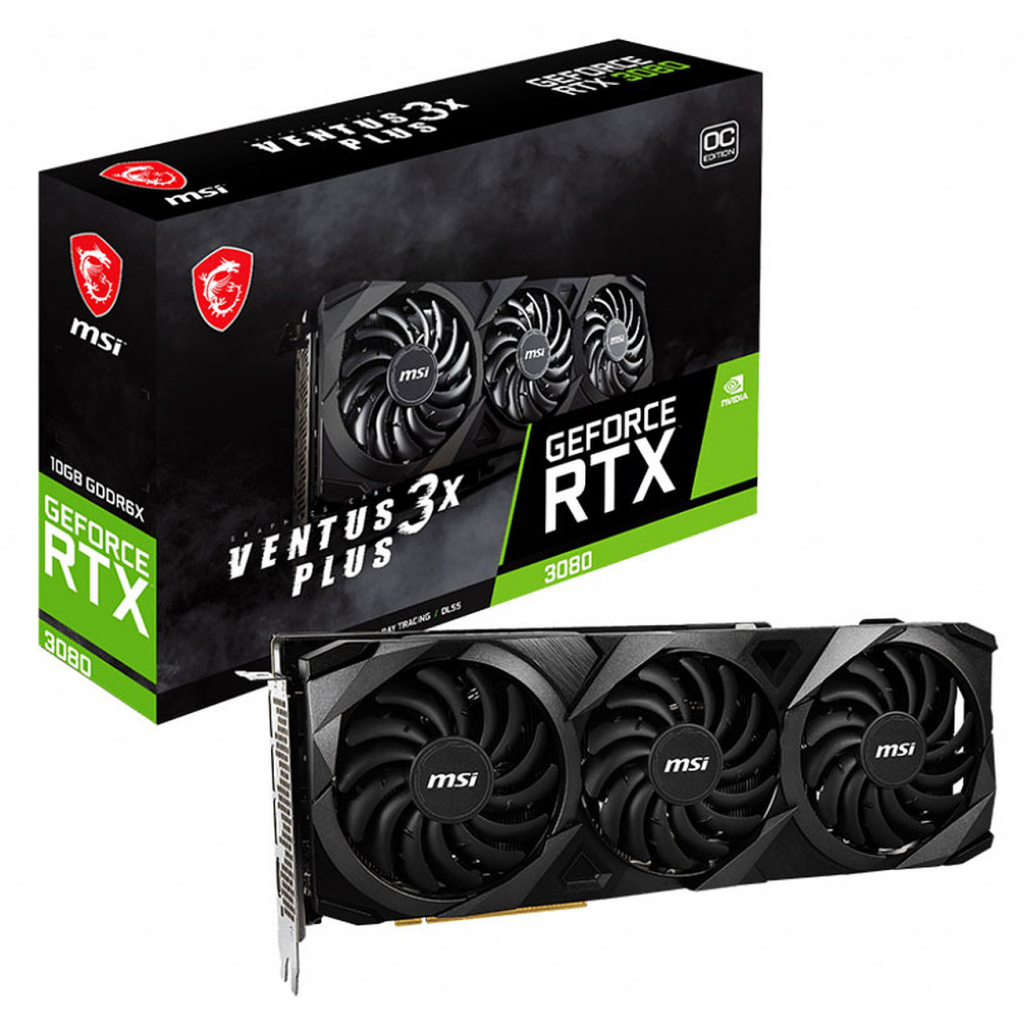 Відеокарта MSI GeForce RTX3080 10Gb VENTUS 3X PLUS OC LHR (RTX 3080 VENTUS 3X PLUS 10G OC LHR)