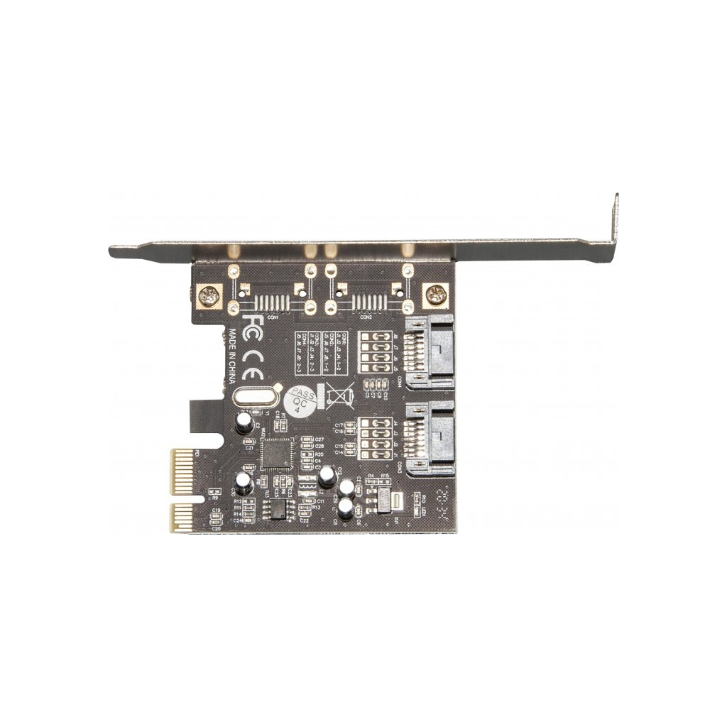 Плата розширення Frime ASM1061 2xSATA3 2xPCIe (ECF-PCIEto2SATAIII.LP)