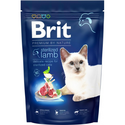 Сухий корм для кішок Brit Premium by Nature Cat Sterilized Lamb 300 г (8595602553006)