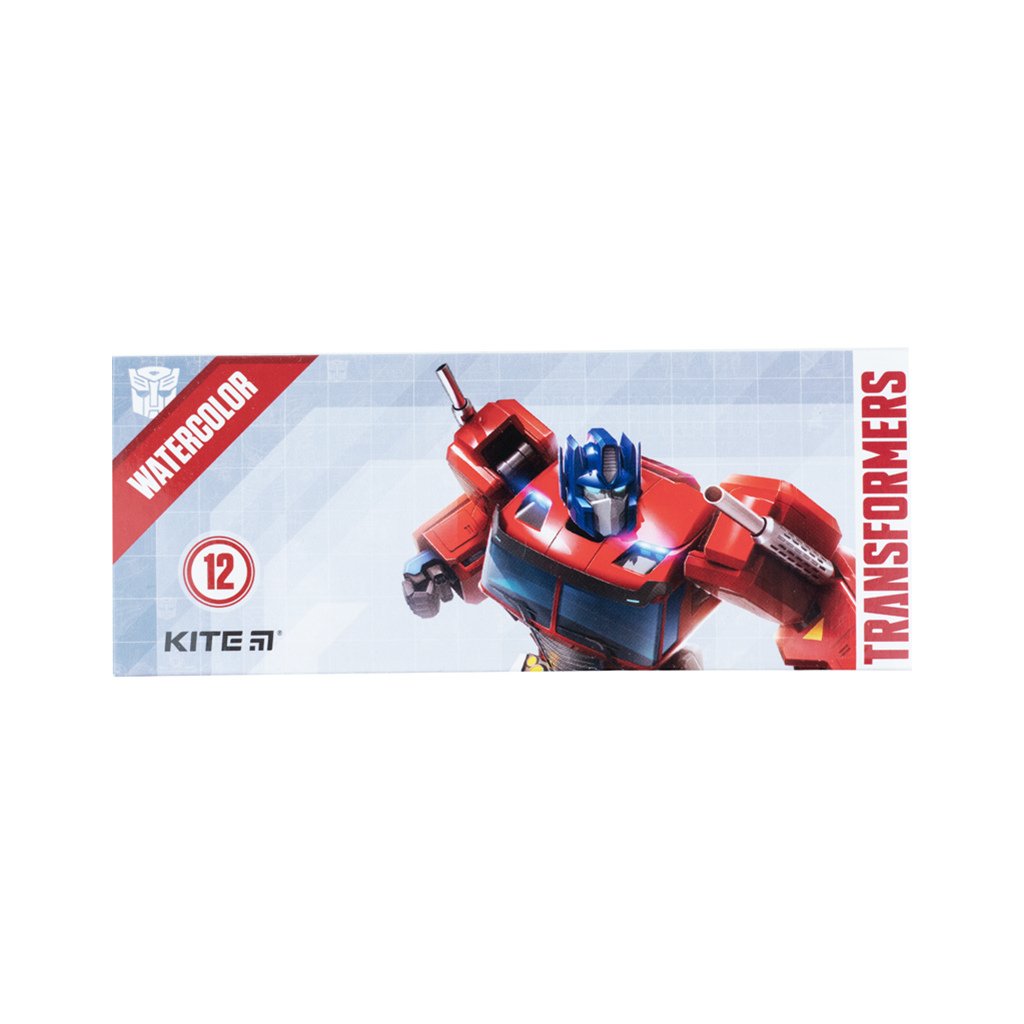 Фарби для малювання Kite Transformers акварельні 12 кольорів (TF22-041)