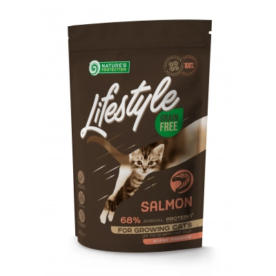 Сухий корм для кішок Nature's Protection Lifestyle Grain Free Salmon Kitten 400 г (NPLS45952)