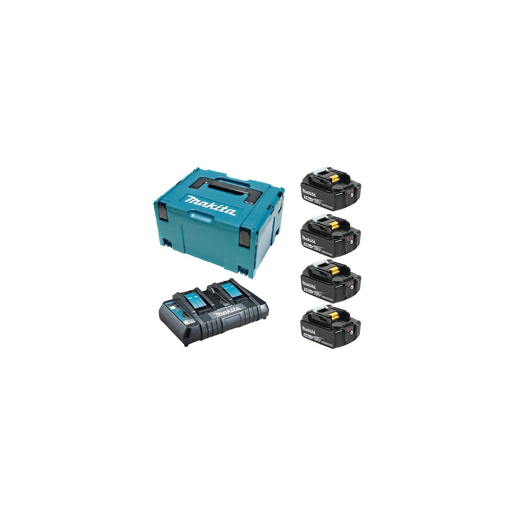 Набір акумулятор + зарядний пристрій Makita набір MKP3PT184, LXT BL1850Bx4, DC18RD, Makpac (MKP3PT184) (MKP3PT184)