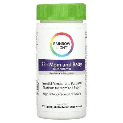 Мультивітамін Rainbow Light Мультивітаміни для мам 35+ та малюків, Multivitamin 35+ Mom and Baby, 60 (RLT-20312)