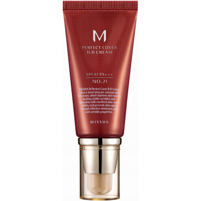 BB-крем Missha M Perfect Cover BB Cream EX SPF42/PA+++ Moisturized Complexion 21 - Light Beige (8809747940745)