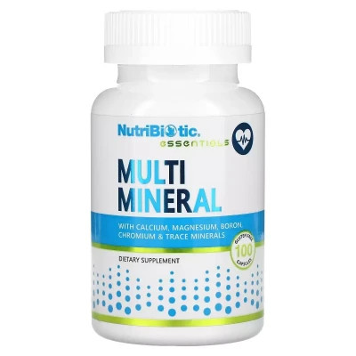 Вітамінно-мінеральний комплекс NutriBiotic Мультимінерали, Essentials, Multi Mineral, 100 капсул (NBC-00640)