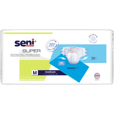 Підгузки для дорослих Seni Super Medium 75-110 см 30 шт (5900516803742)