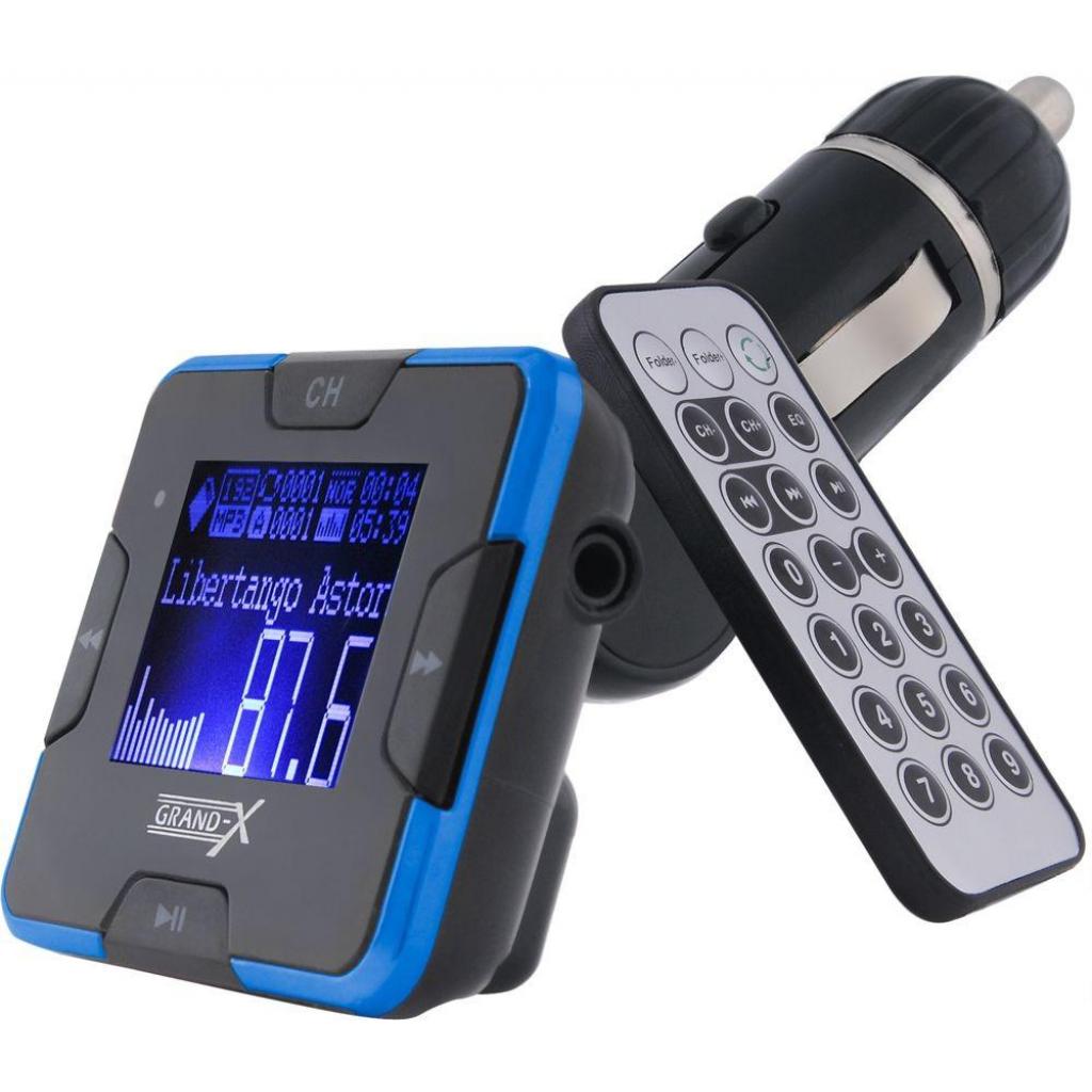 FM модулятор Grand-X CUFM22GRX blue SD/USB (CUFM22GRX blue)