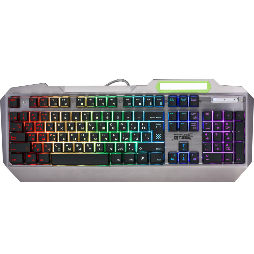 Клавіатура Defender Stainless steel GK-150DL RU RGB (45150)