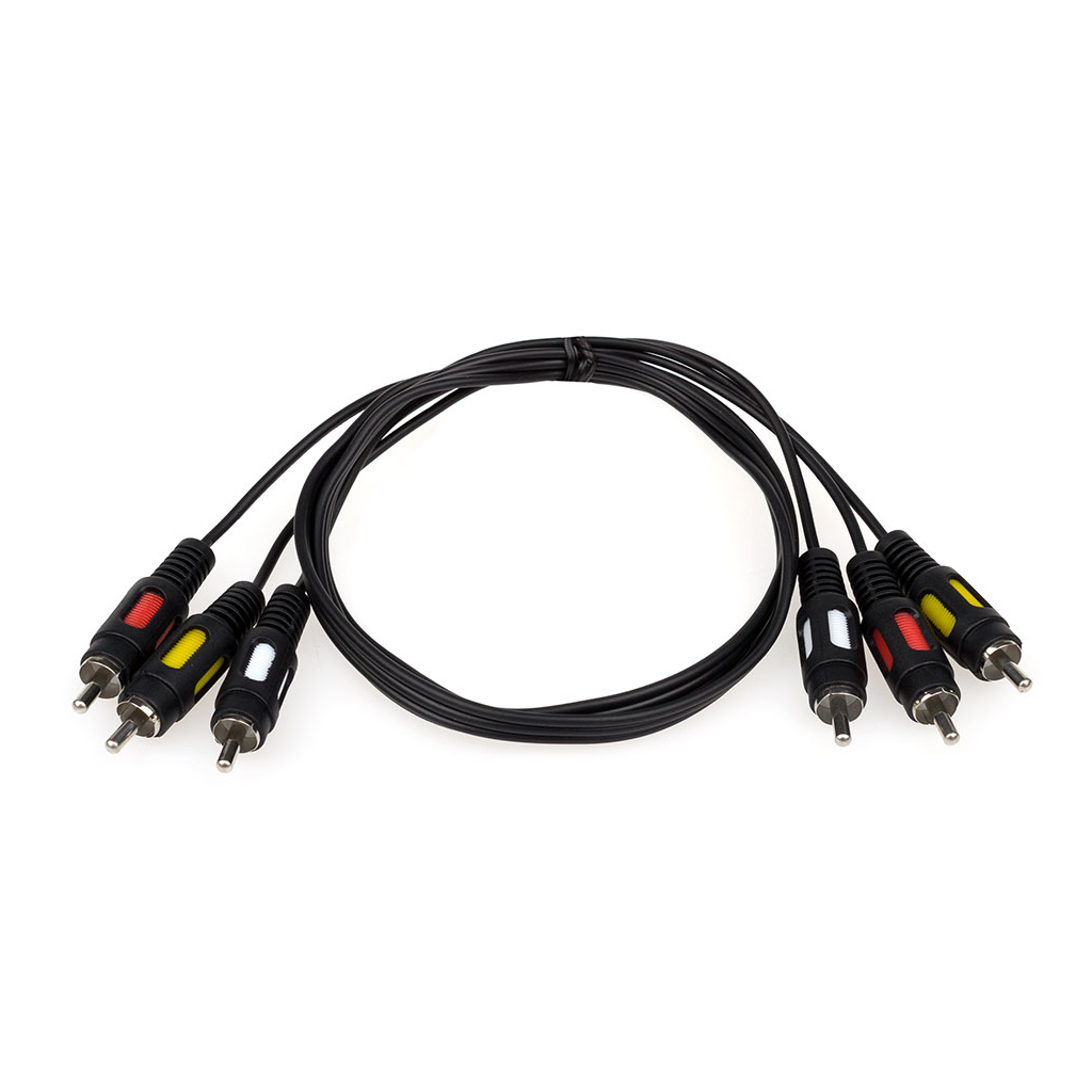 Кабель мультимедійний 3RCA to 3RCA 0.8m Atcom (10808)