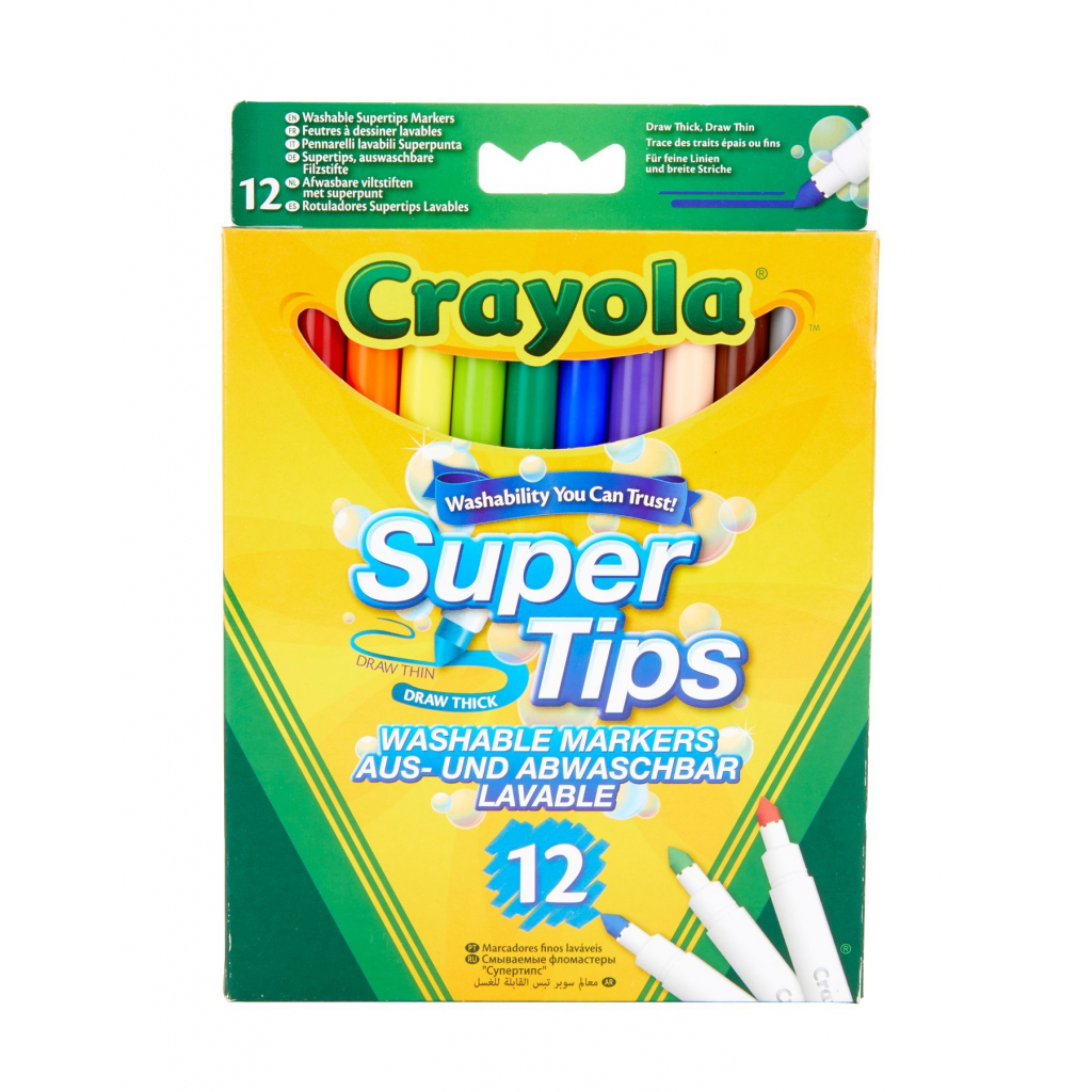 Фломастери Crayola Набір Washable 12 шт (256252.012)