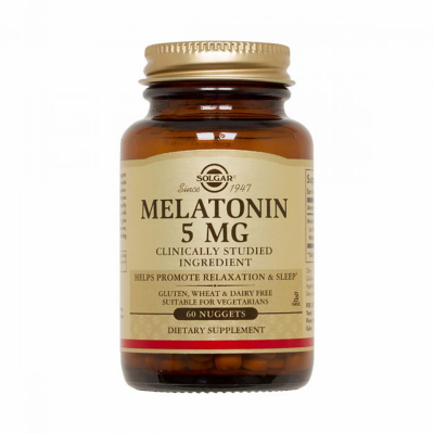 Амінокислота Solgar Мелатонін Melatonin, 5 мг, 60 жувальніх таблеток (SOL01936)