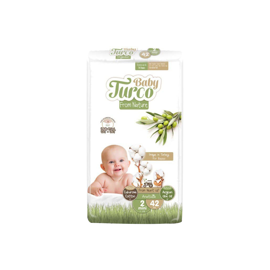 Підгузок Baby Turco Mini Розмір 2 (3-6 кг) 42 шт (8682241200023)