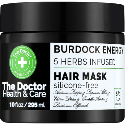 Маска для волосся The Doctor Health & Care Burdock Energy 5 Herbs Infused Реп'яхова сила 295 мл (8588006042542)