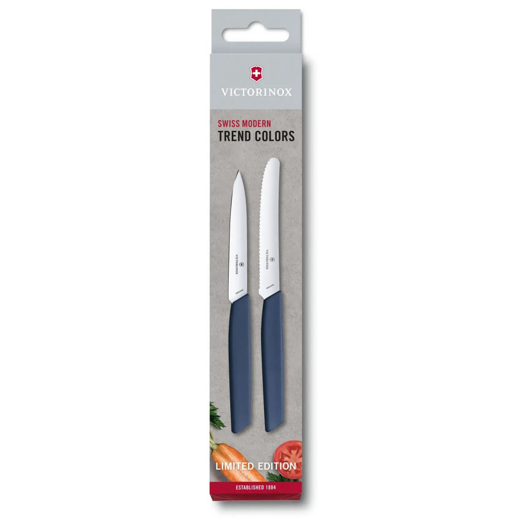 Набір ножів Victorinox Swiss Modern Paring Set 2шт Blue (6.9096.2L3)