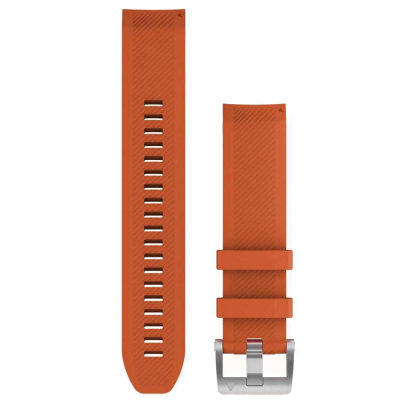 Ремінець до смарт-годинника Garmin MARQ, QuickFit 22m, Ember Orange, Silicone Strap (010-12738-34)